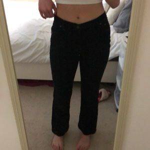 vintage low rise black corduroys